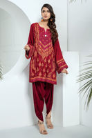 Picture of Deep scarlet - Tulip Shalwar