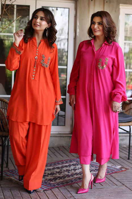 Picture of Azka (Shocking Pink) Shirt and Pants